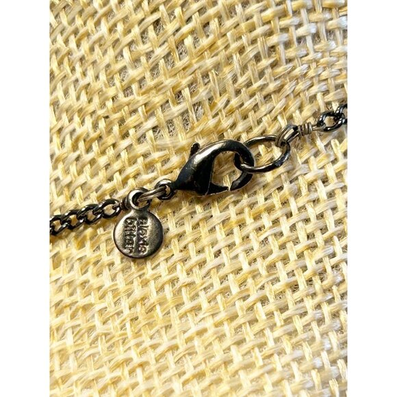 Alexis Bittar Crystal Encrusted Link Gunmetal Liquid Necklace - Picture 3 of 3